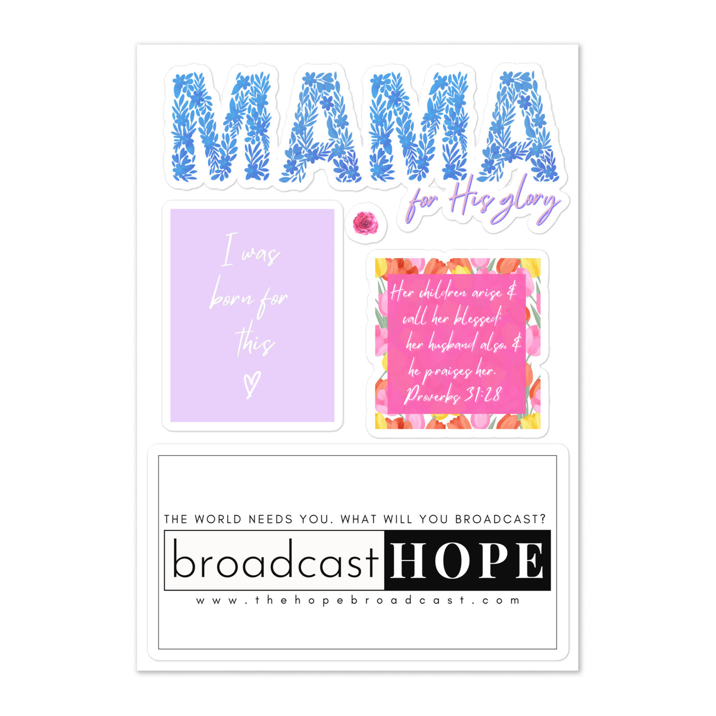 Mama For His Glory Stickers