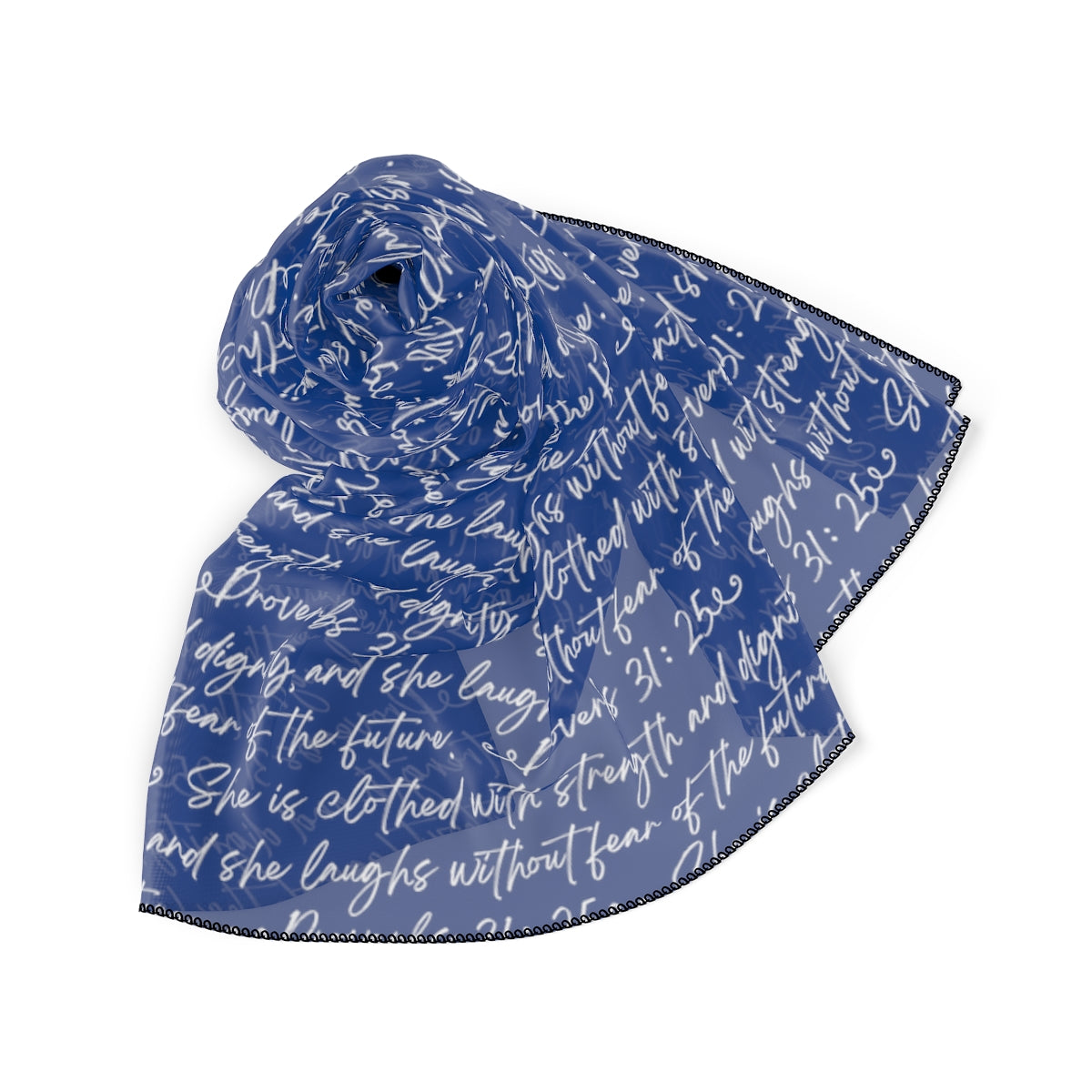 Blue Proverbs 31 Scarf