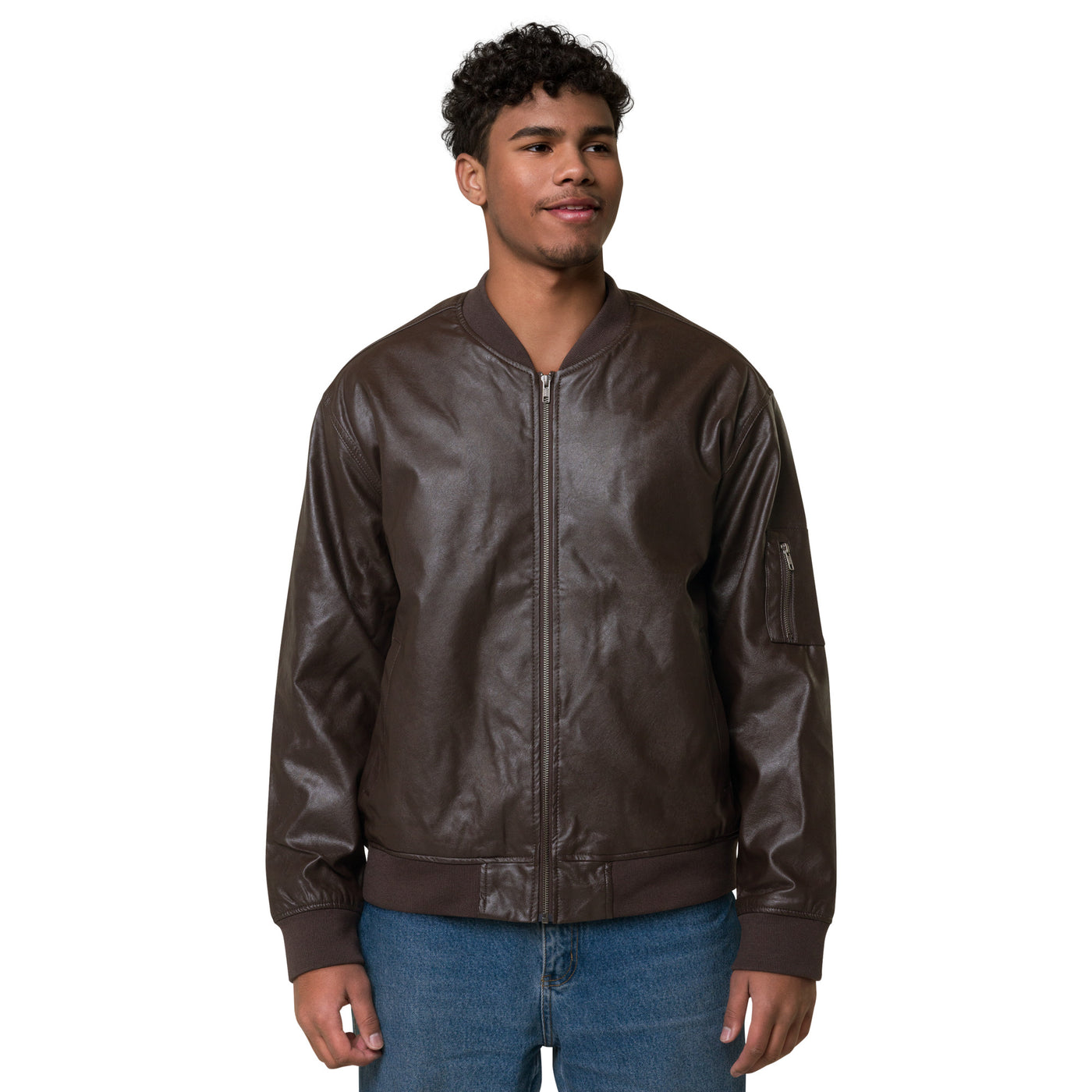 Represent The Kingdom of God Leather Bomber Jacket